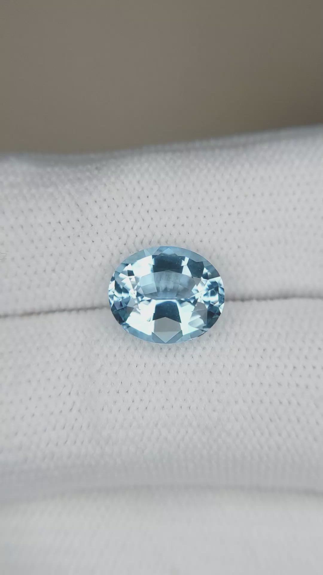2.72 Ct. Blue Aquamarine from Brazil Size Video