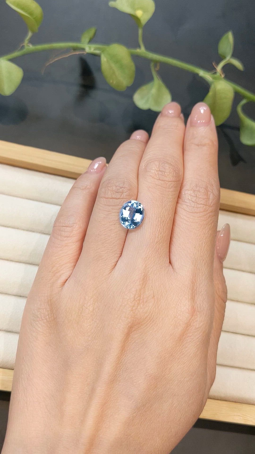 2.72 Ct. Blue Aquamarine from Brazil Size Video