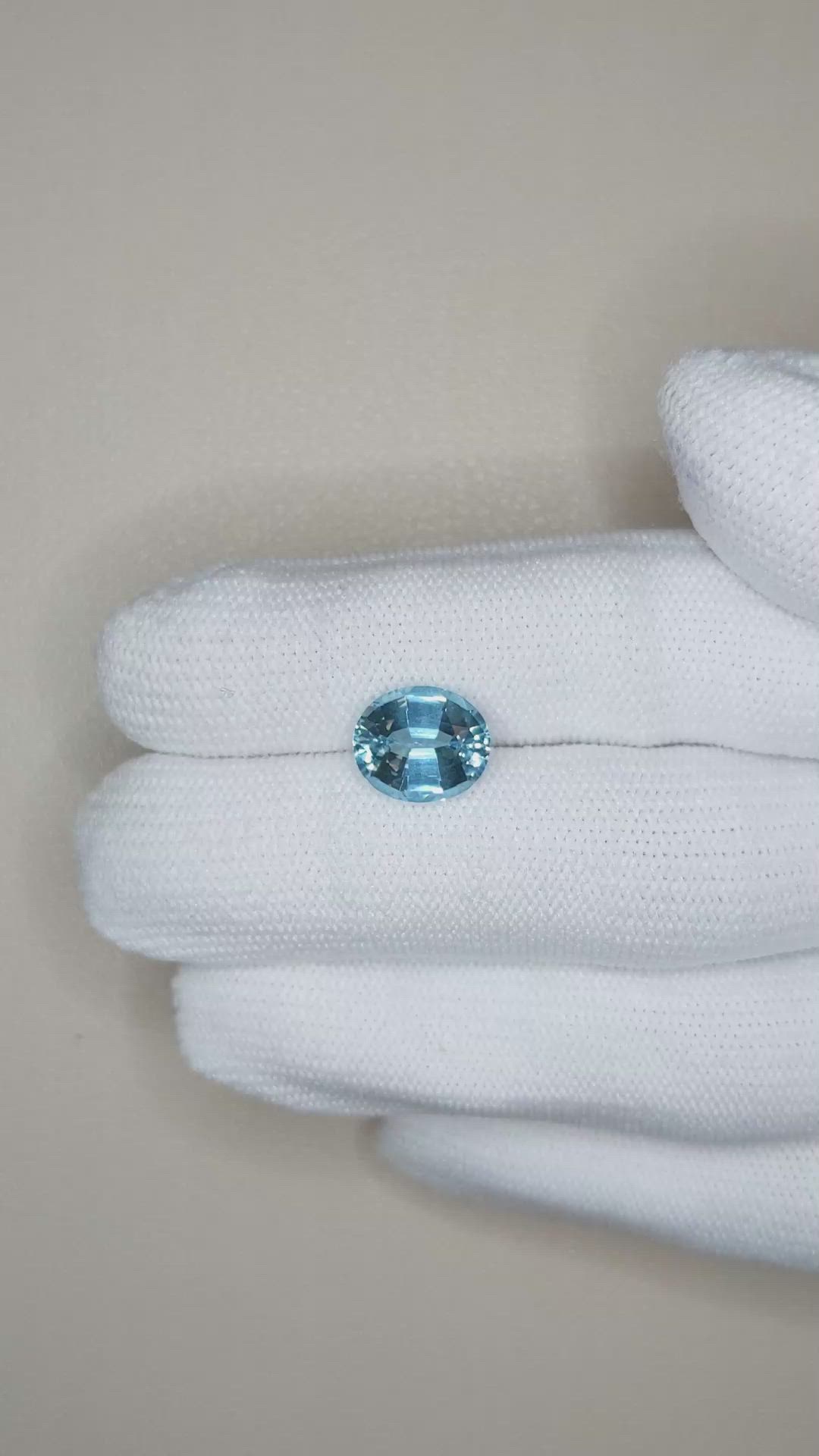 2.72 Ct. Blue Aquamarine from Brazil Size Video