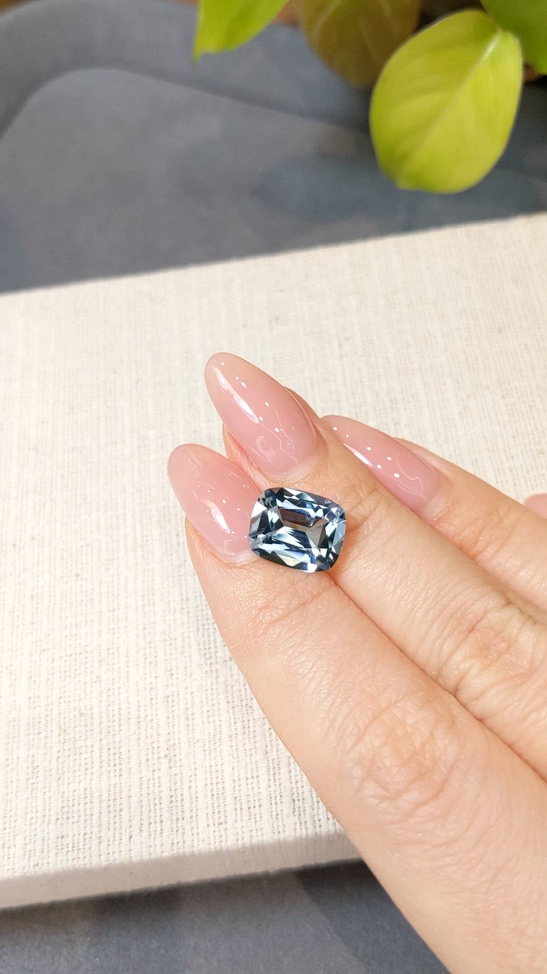 3.53 Ct. Blue Aquamarine from Brazil Size Video