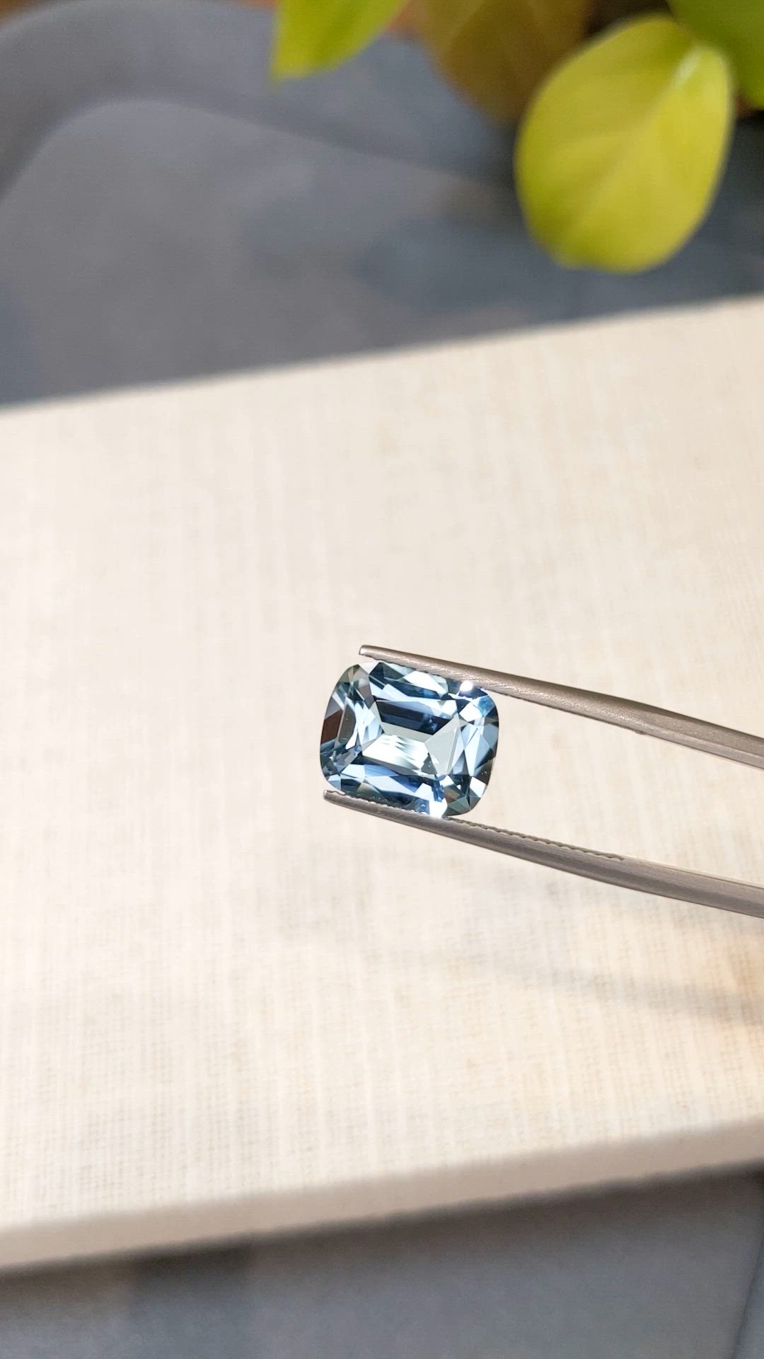 3.53 Ct. Blue Aquamarine from Brazil Size Video
