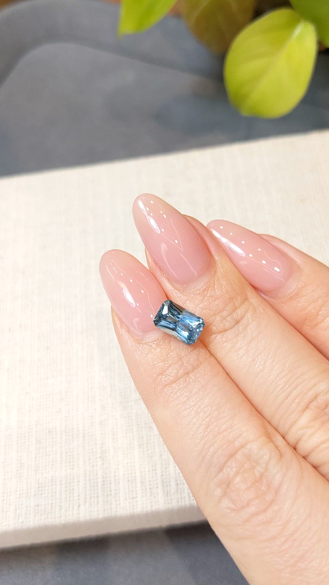 1.70 Ct. Greenish Blue Aquamarine from Brazil Size Video
