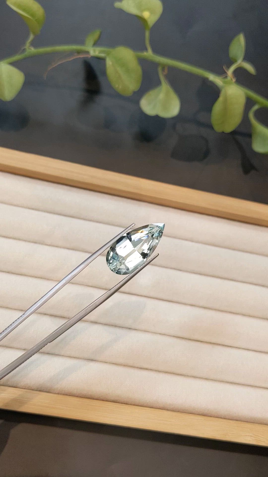 11.85 Ct. Bluish Green Aquamarine from Brazil Size Video