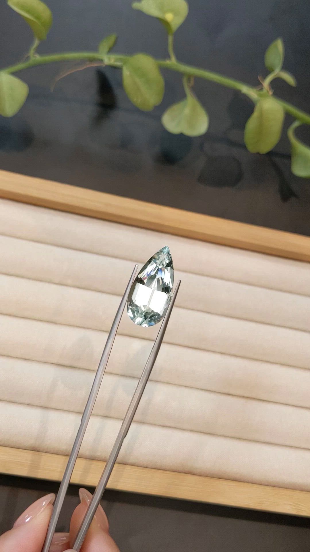 11.85 Ct. Bluish Green Aquamarine from Brazil Size Video