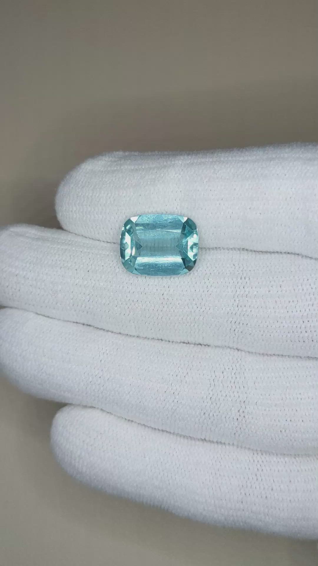 5.04 Ct. Blue Aquamarine from Brazil Size Video
