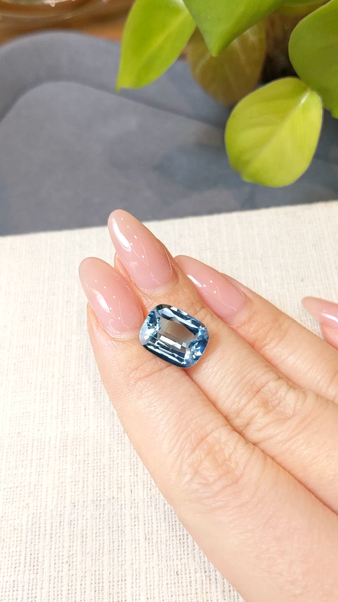 5.04 Ct. Blue Aquamarine from Brazil Size Video