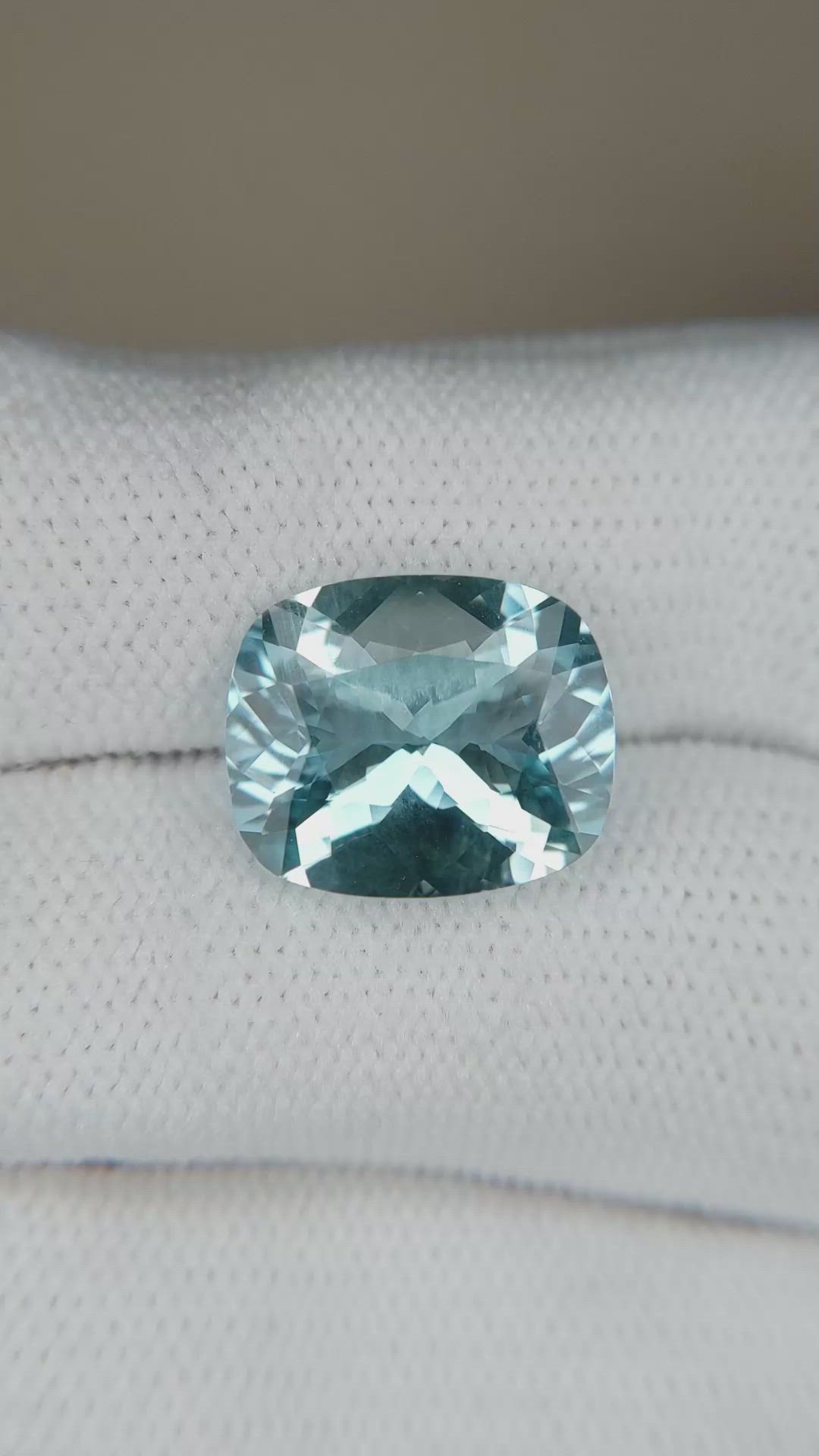 4.80 Ct. Blue Aquamarine from Brazil Size Video