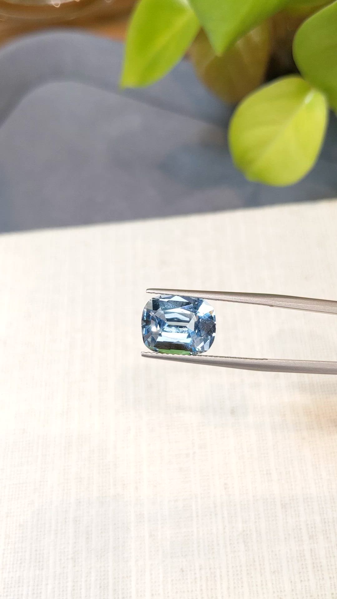 4.46 Ct. Blue Aquamarine from Brazil Size Video