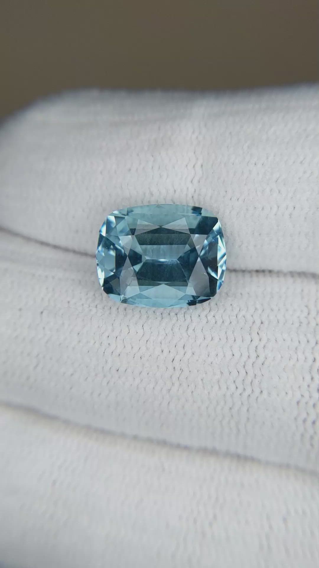 4.46 Ct. Blue Aquamarine from Brazil Size Video