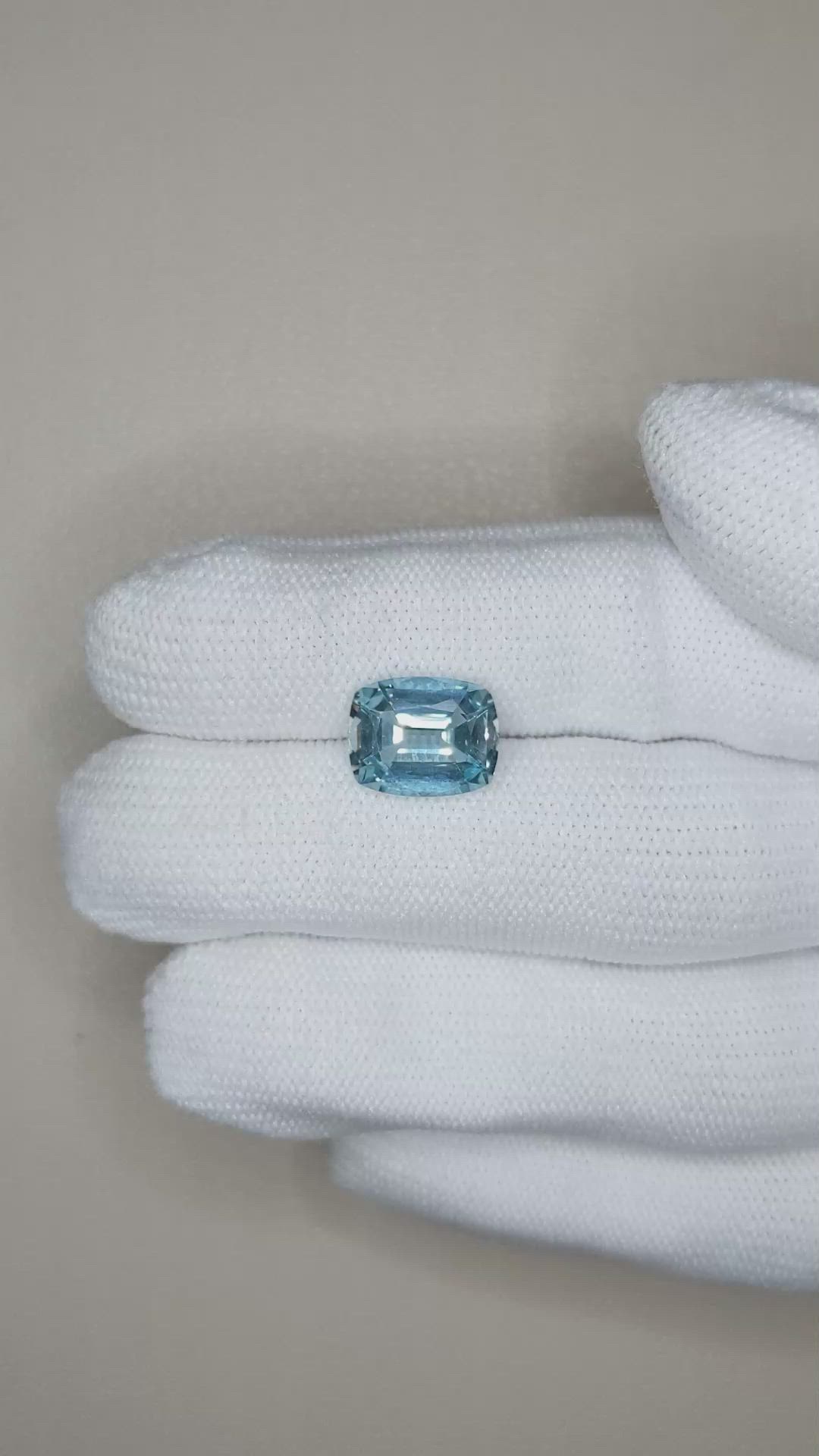 3.15 Ct. Blue Aquamarine from Brazil Size Video