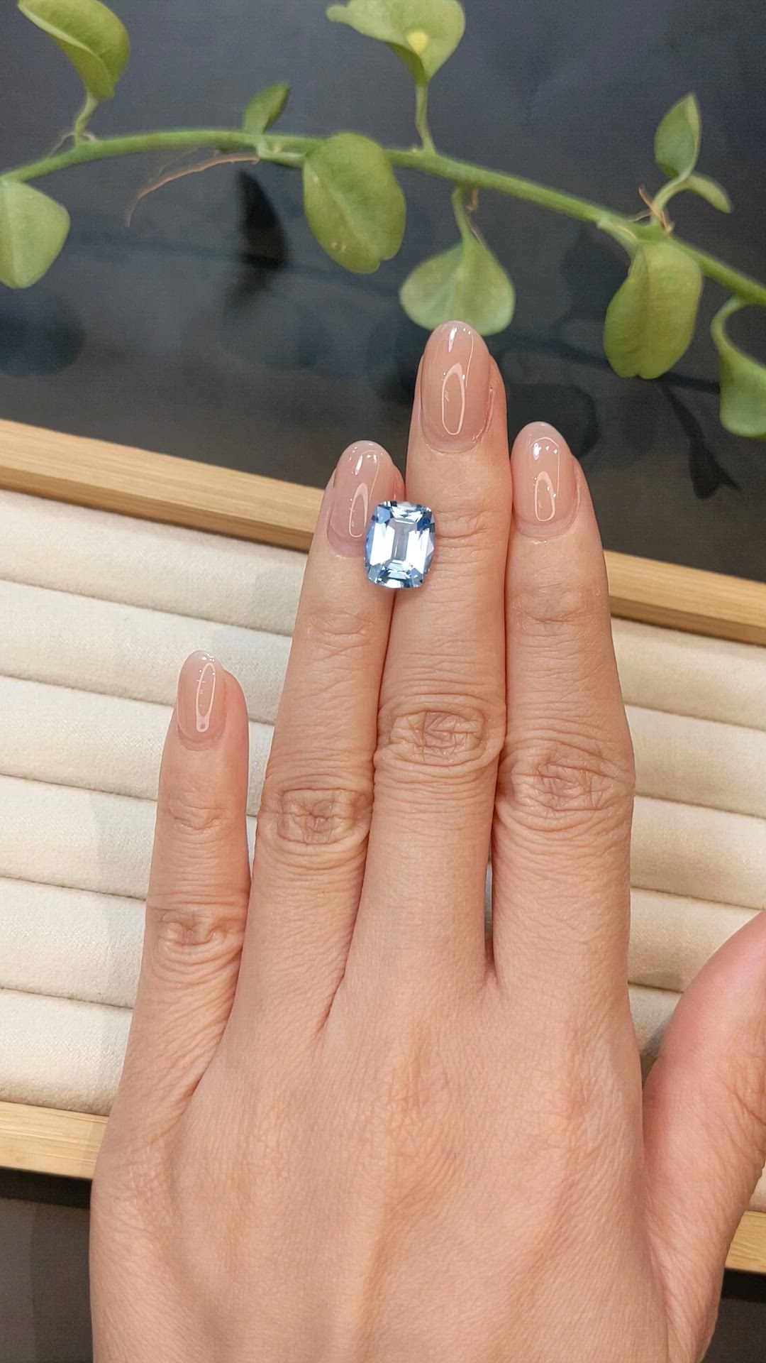 3.15 Ct. Blue Aquamarine from Brazil Size Video