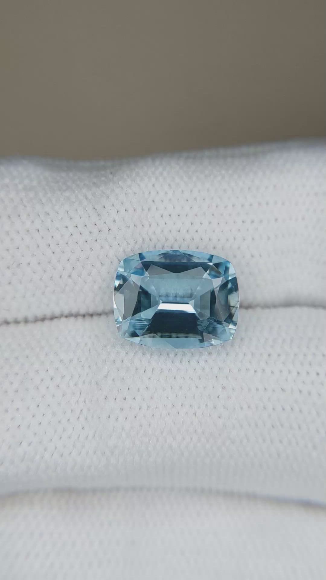 3.15 Ct. Blue Aquamarine from Brazil Size Video