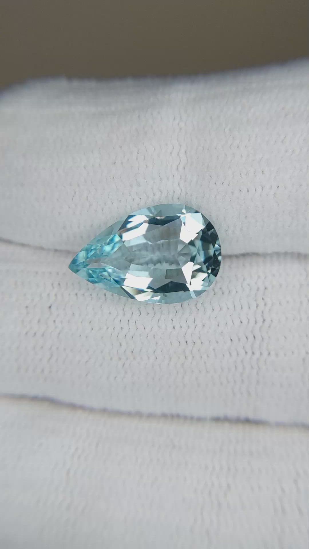 3.81 Ct. Blue Aquamarine from Brazil Size Video