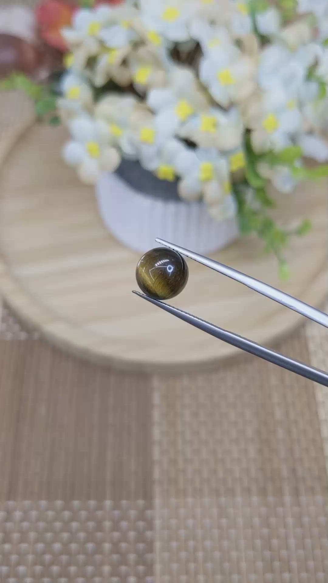 4.35 Ct. Cabochon Tiger's Eye from South Africa Size Video