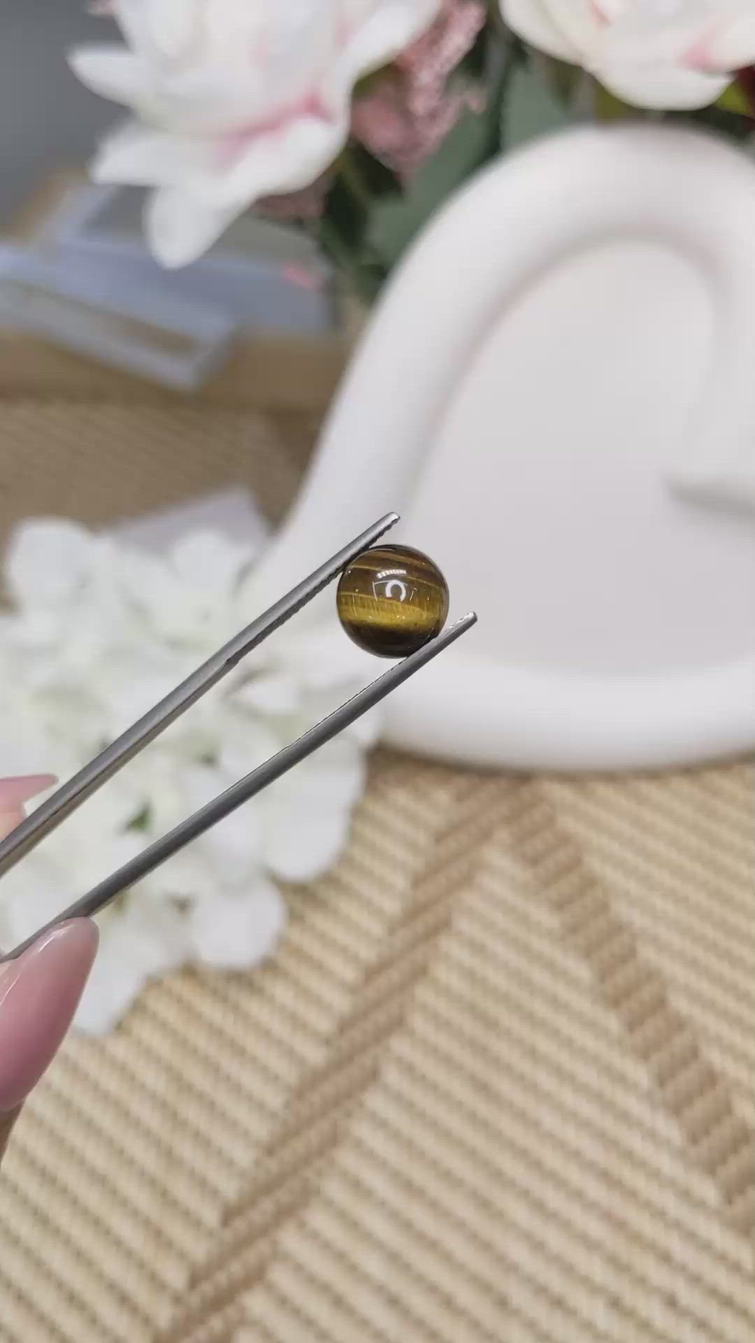 4.29 Ct. Cabochon Tiger's Eye from South Africa Size Video
