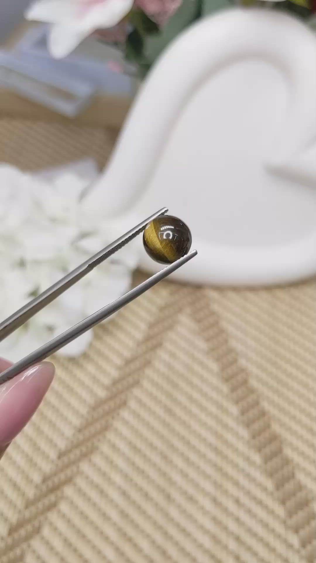 4.36 Ct. Cabochon Tiger's Eye from South Africa Size Video