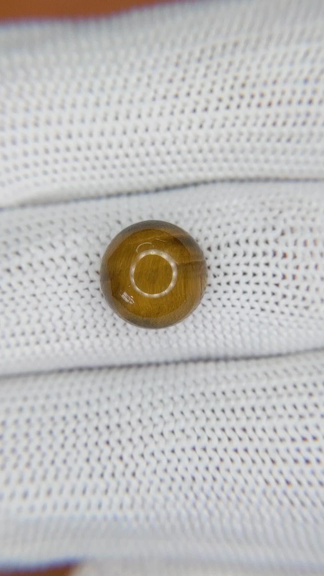 4.24 Ct. Cabochon Tiger's Eye from South Africa Size Video