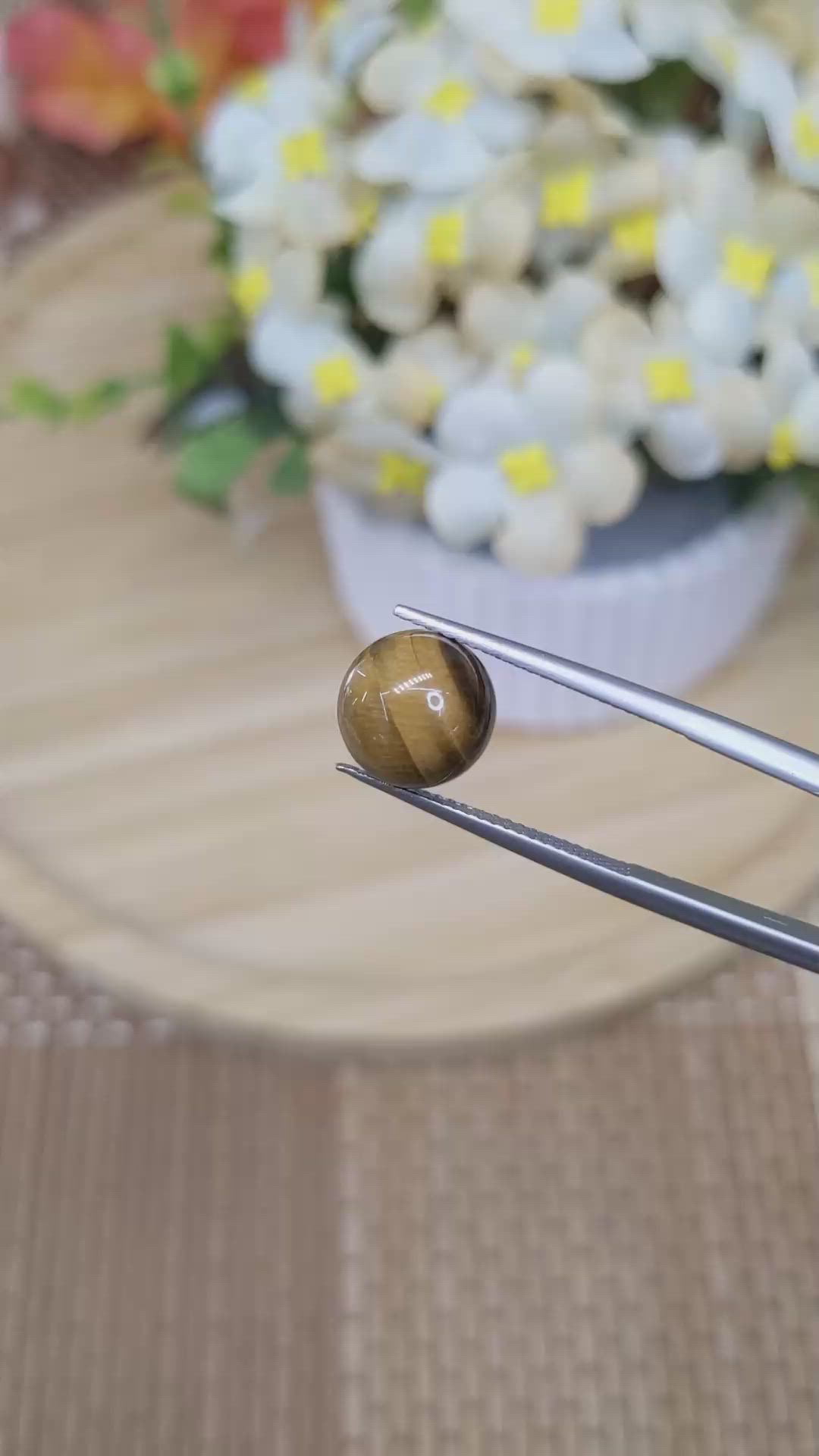 4.40 Ct. Cabochon Tiger's Eye from South Africa Size Video