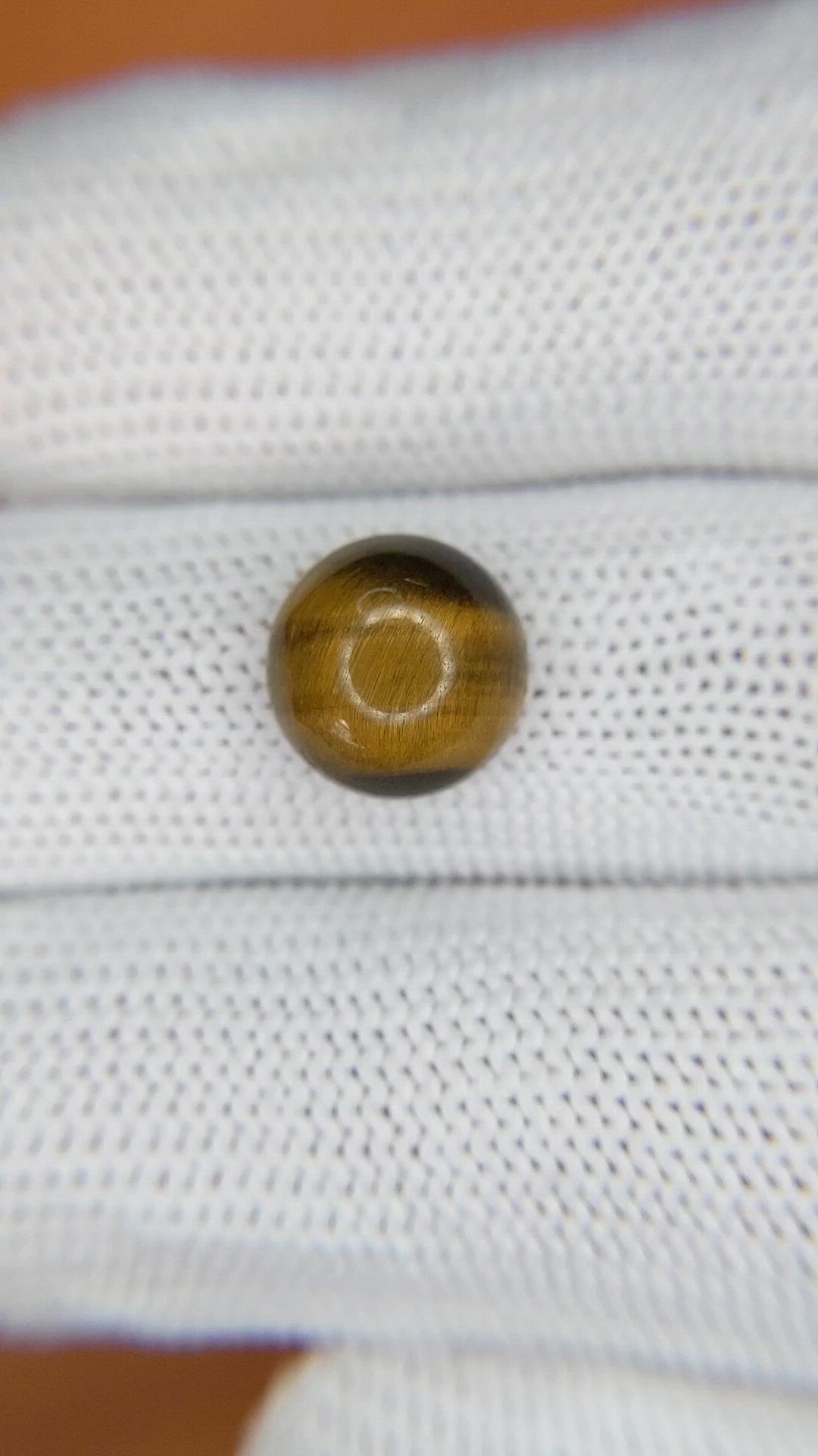 4.42 Ct. Cabochon Tiger's Eye from South Africa Size Video