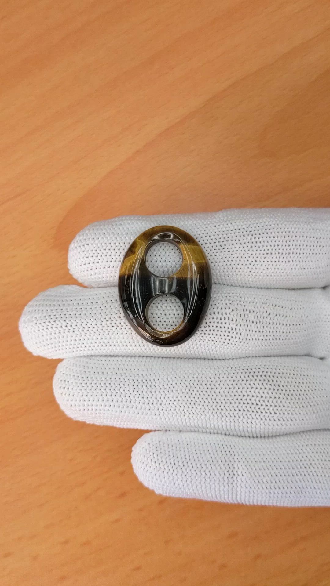 23.85 Ct. Cabochon Tiger's Eye from South Africa Size Video
