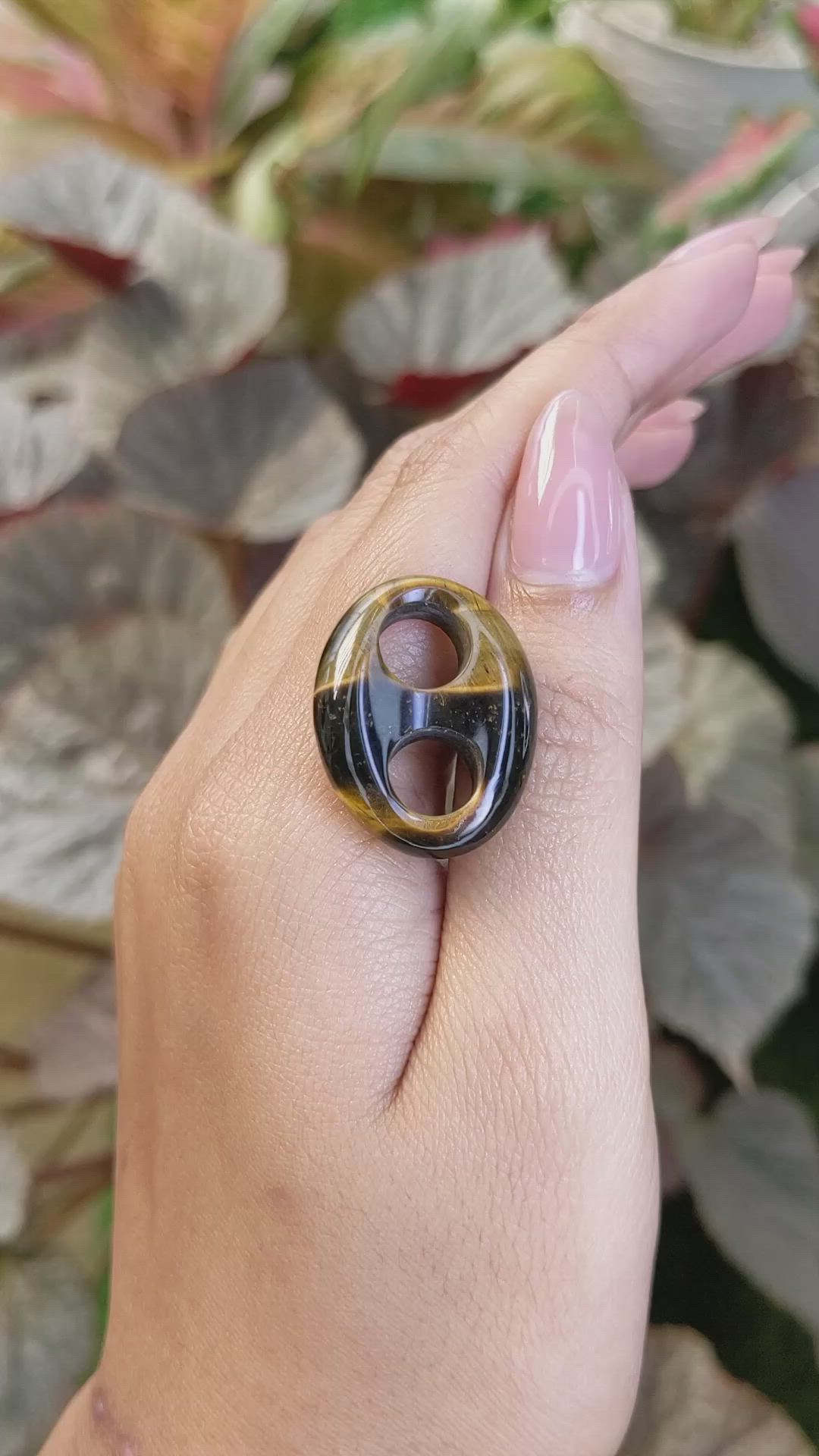 23.85 Ct. Cabochon Tiger's Eye from South Africa Size Video