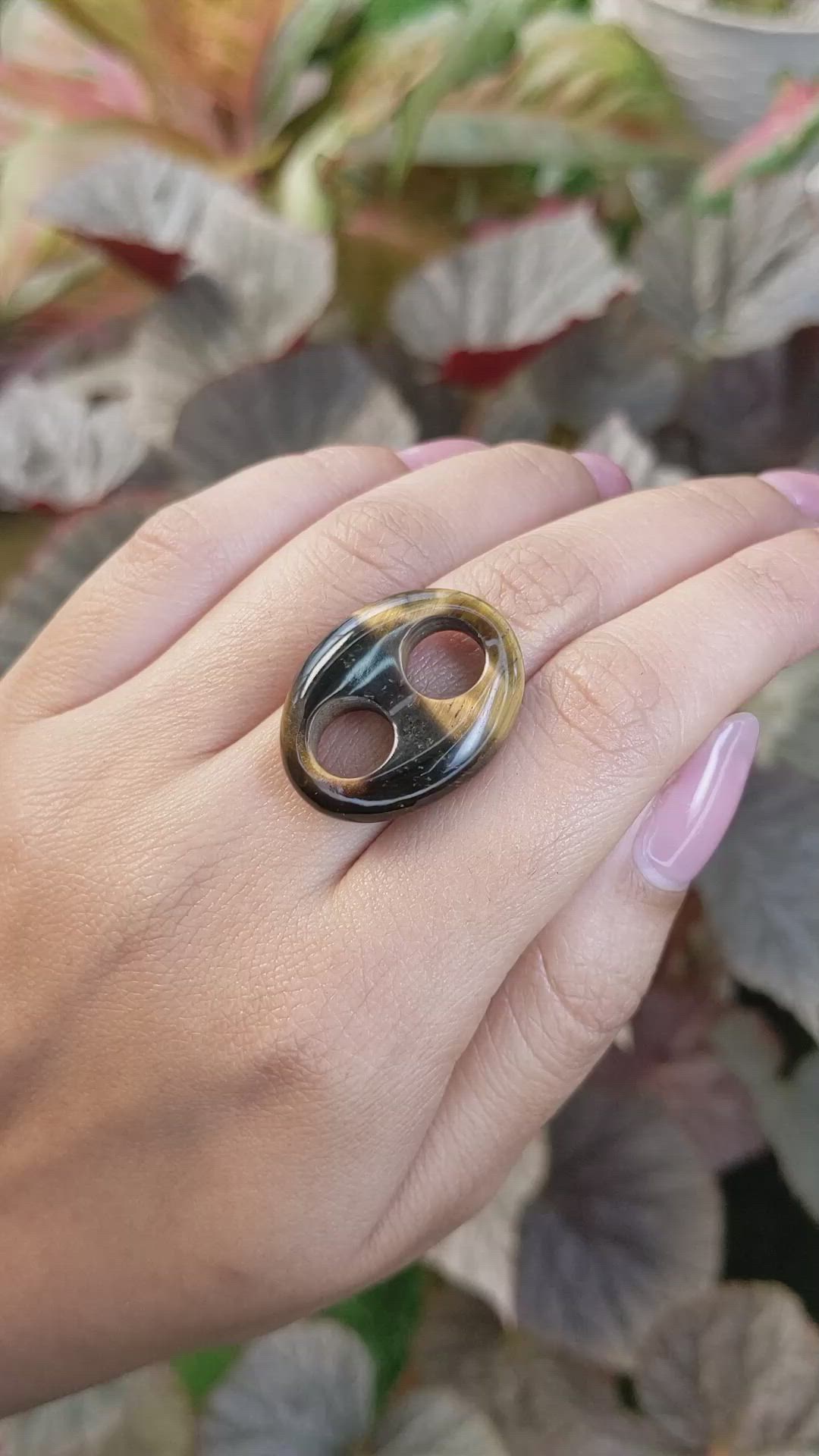 23.85 Ct. Cabochon Tiger's Eye from South Africa Size Video