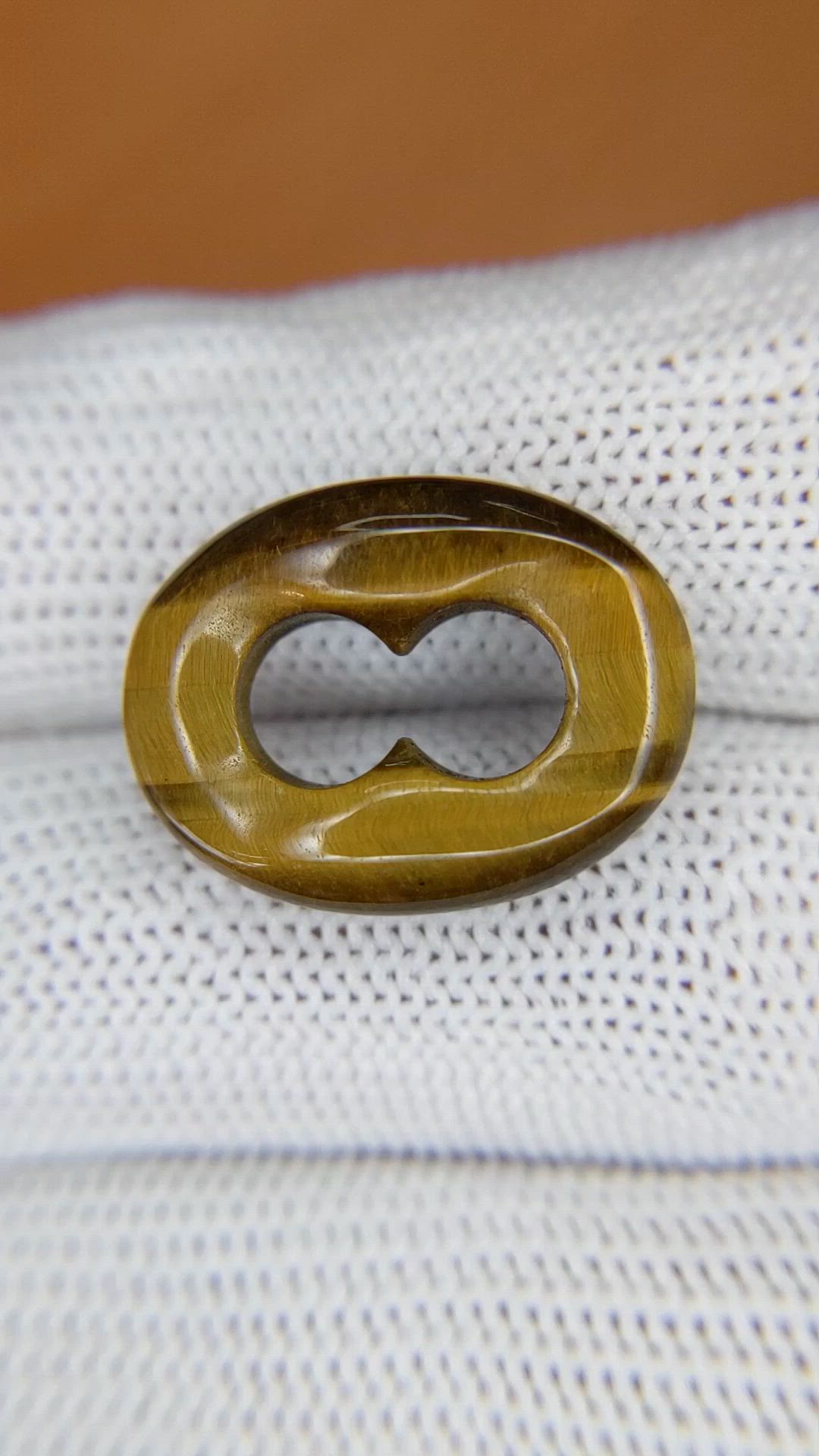 10.14 Ct. Cabochon Tiger's Eye from South Africa Size Video