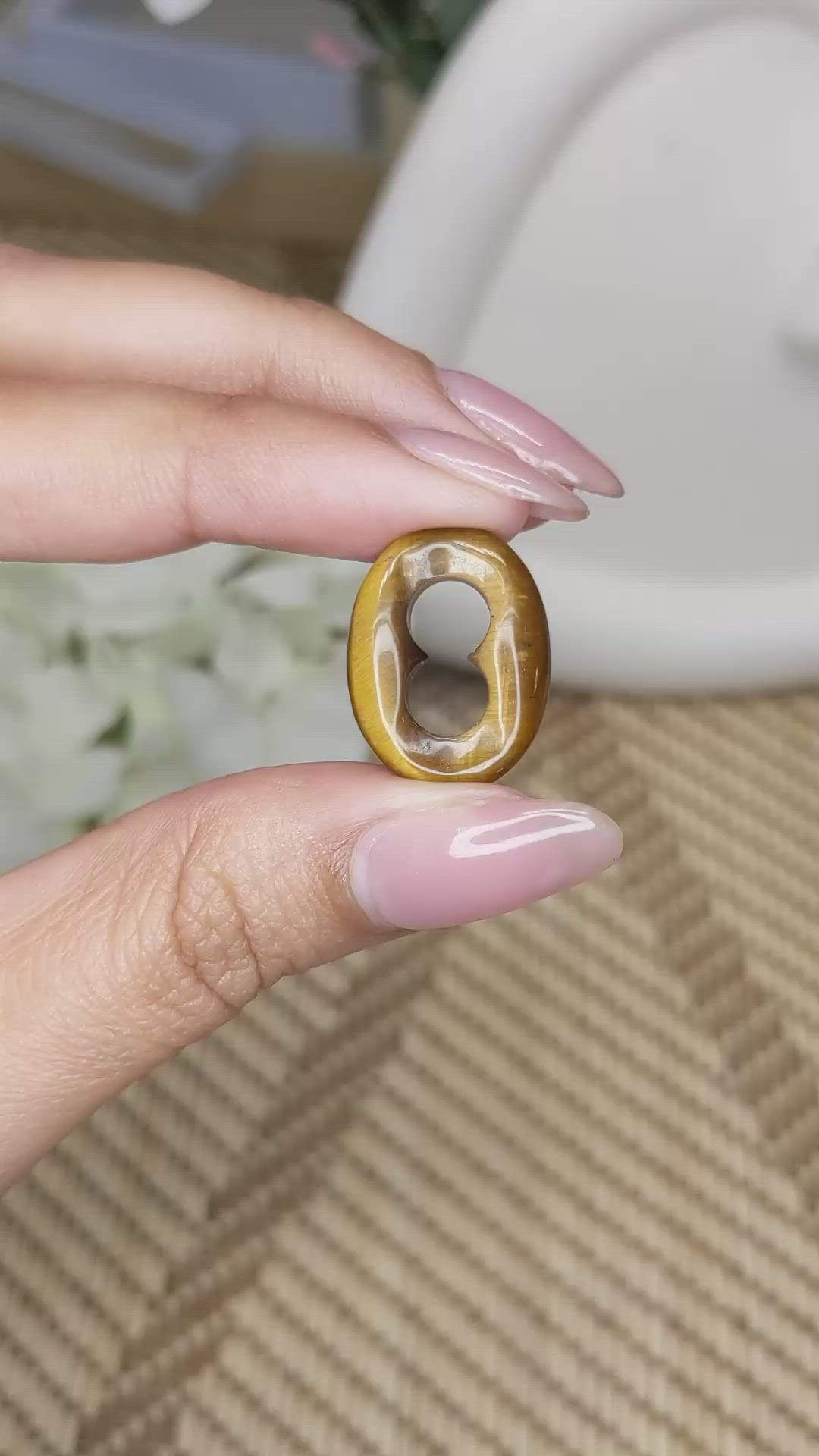 10.33 Ct. Cabochon Tiger's Eye from South Africa Size Video