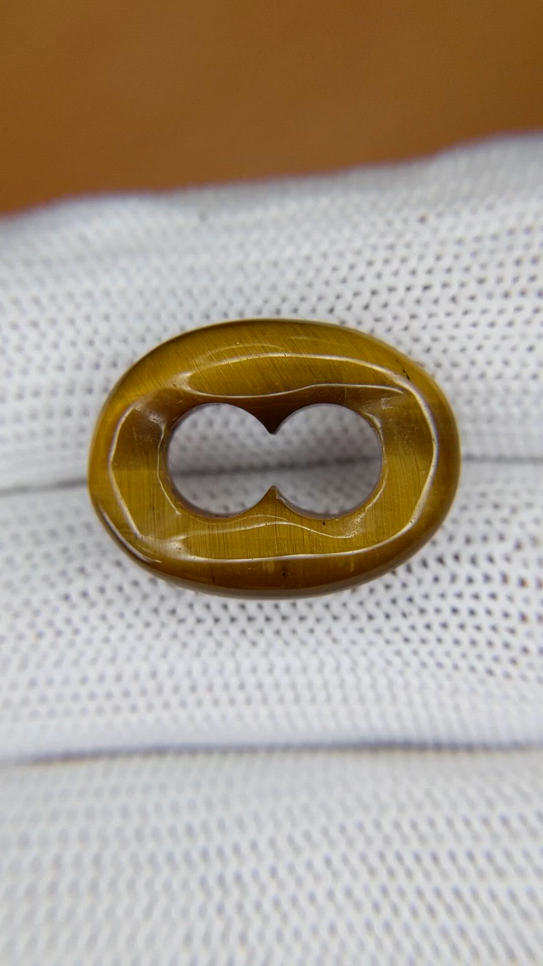 10.33 Ct. Cabochon Tiger's Eye from South Africa Size Video