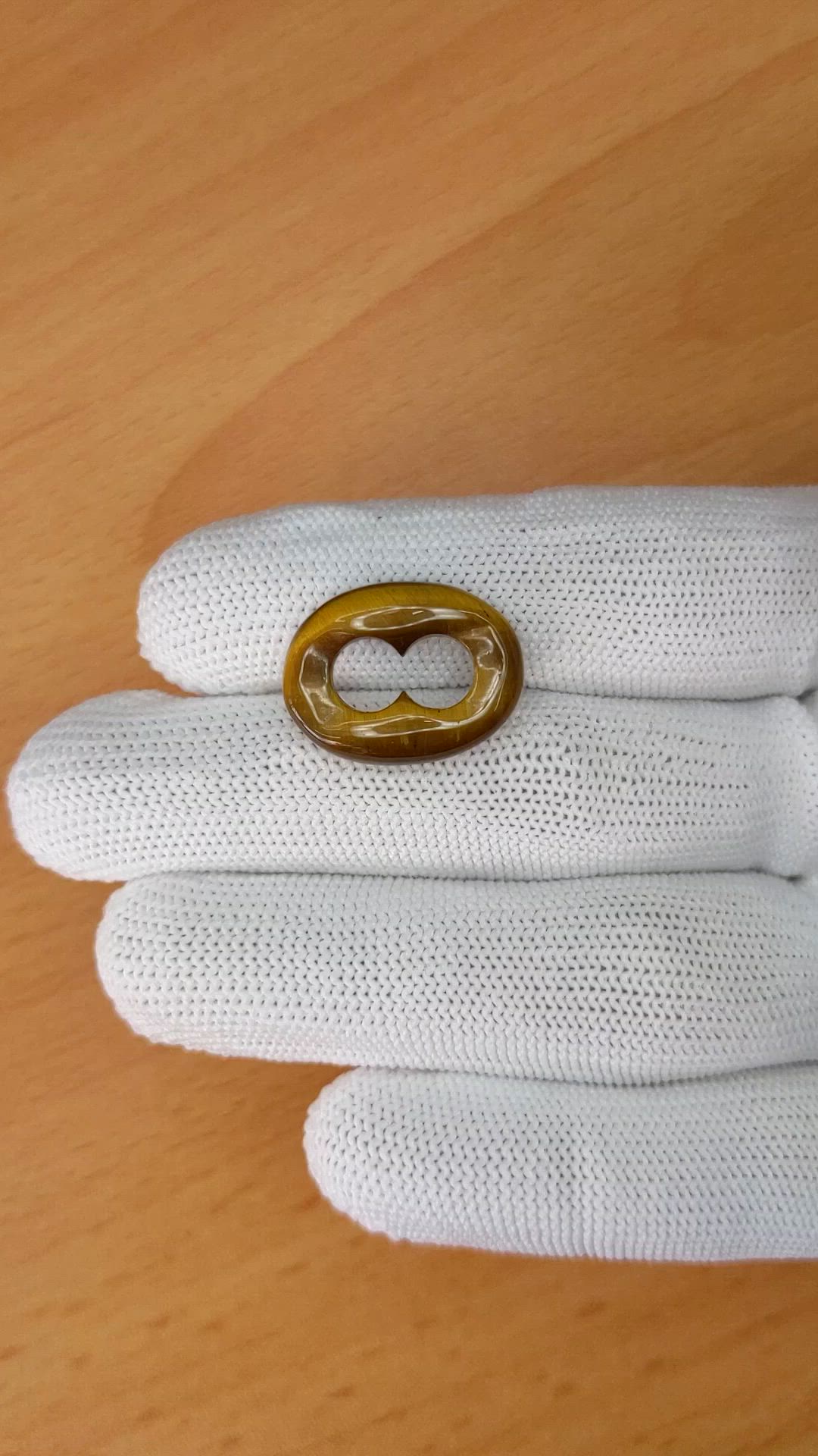 10.33 Ct. Cabochon Tiger's Eye from South Africa Size Video
