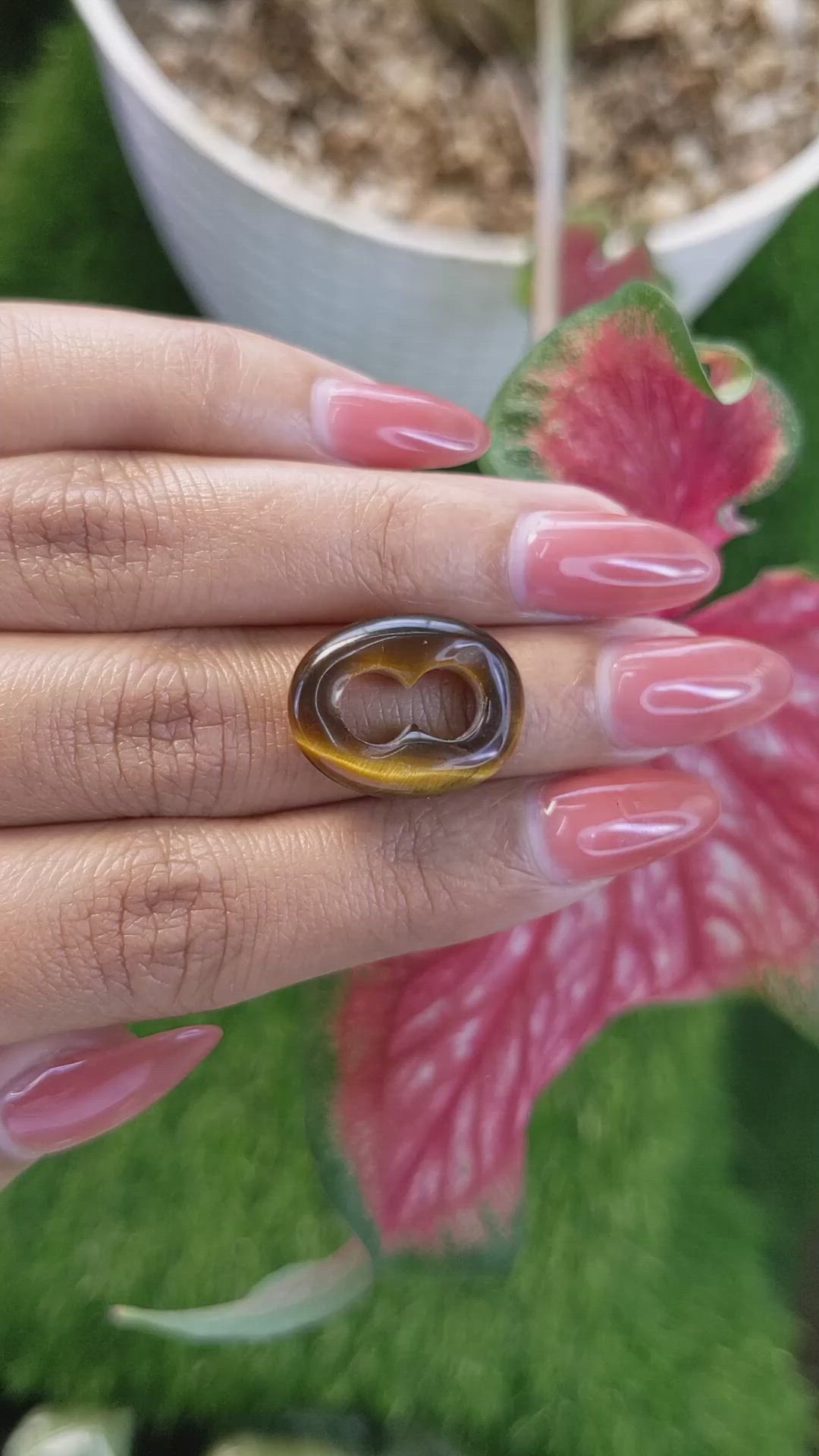 9.91 Ct. Cabochon Tiger's Eye from South Africa Size Video