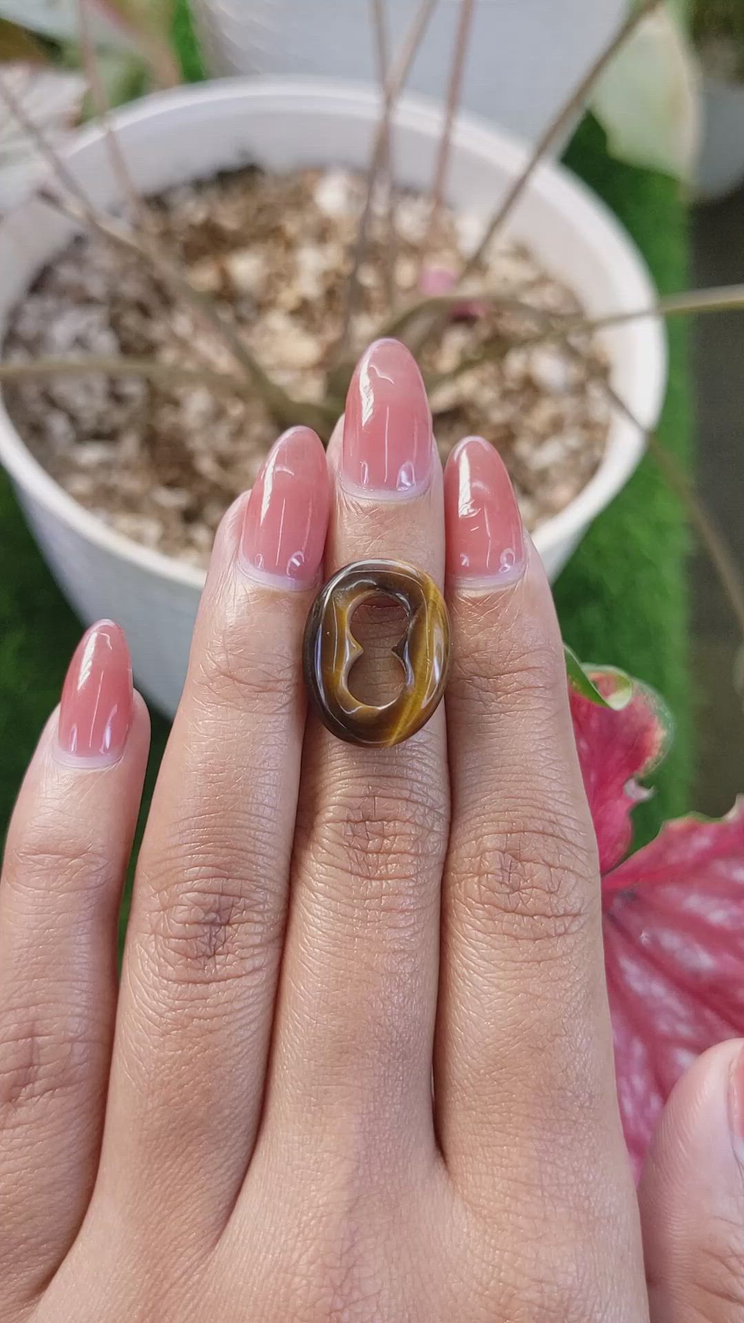 9.91 Ct. Cabochon Tiger's Eye from South Africa Size Video