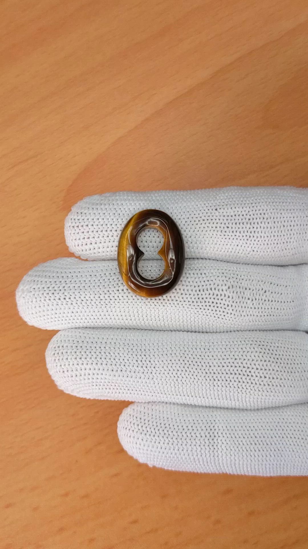 9.91 Ct. Cabochon Tiger's Eye from South Africa Size Video