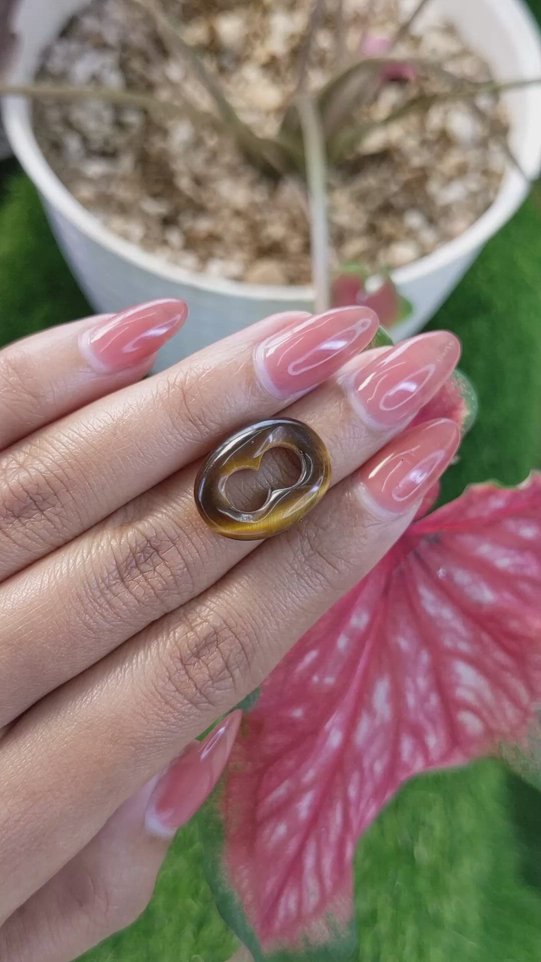 9.91 Ct. Cabochon Tiger's Eye from South Africa Size Video