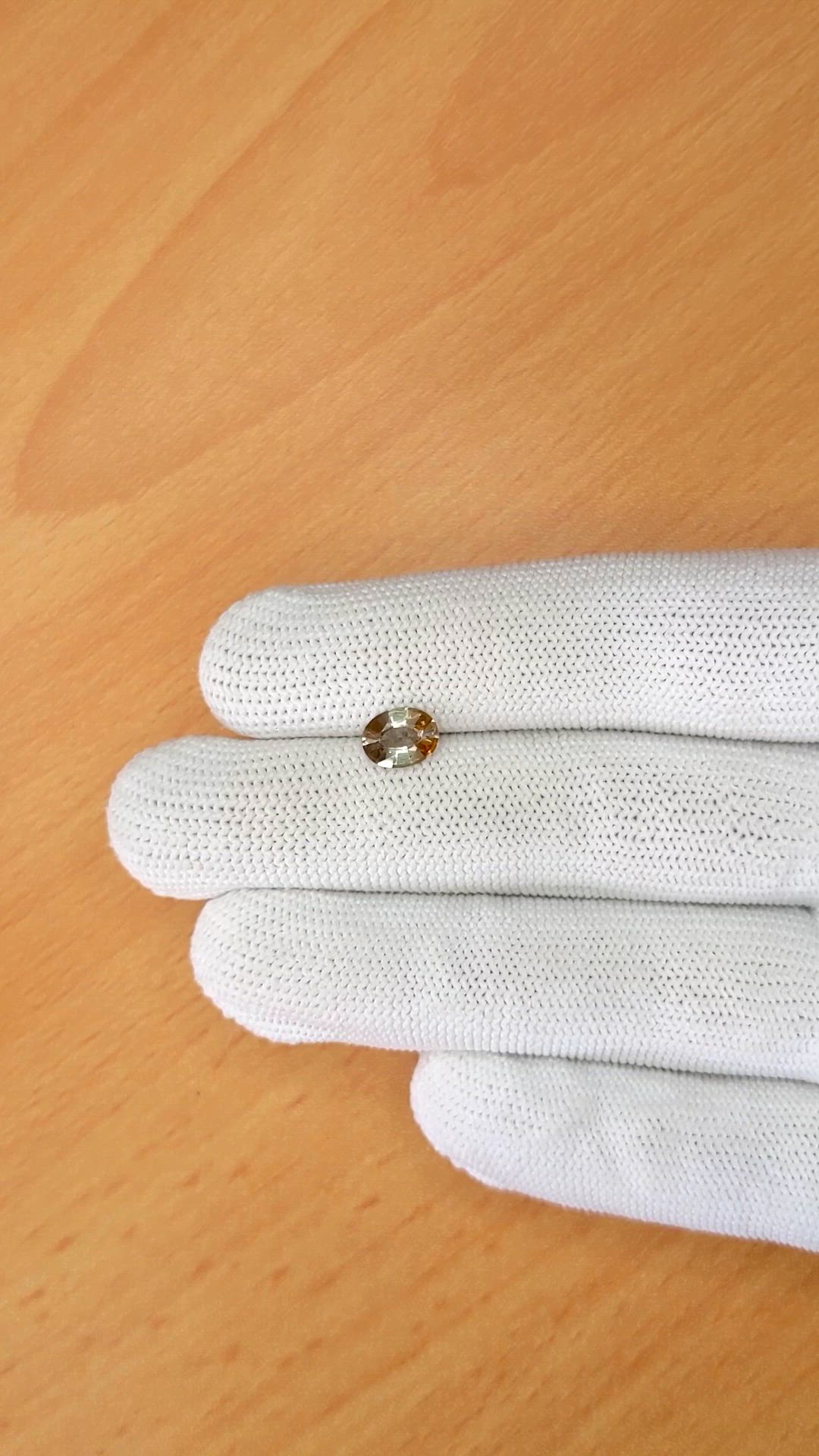 1.08 Ct. Greenish Brown Andalusite from Madagascar Size Video