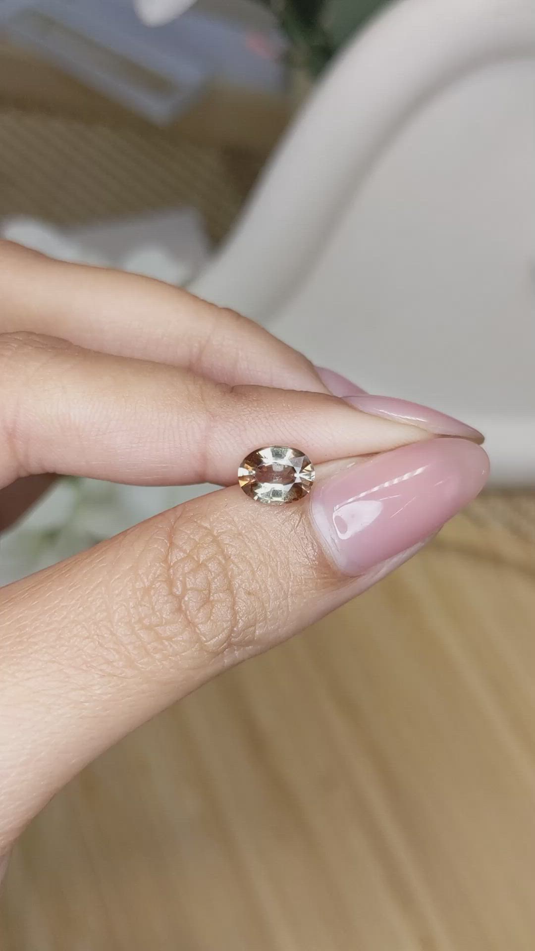 1.08 Ct. Greenish Brown Andalusite from Madagascar Size Video