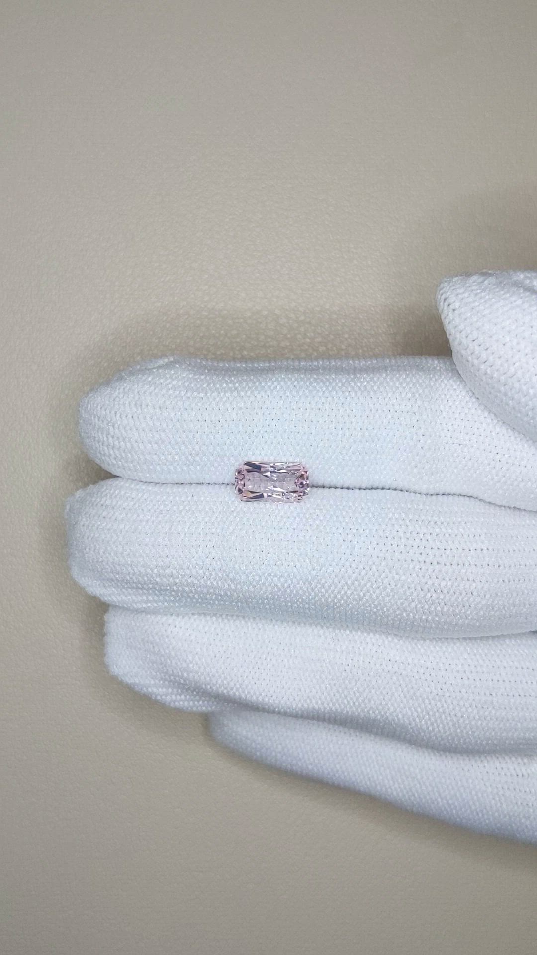 1.07 Ct. Pink Morganite from Brazil Size Video