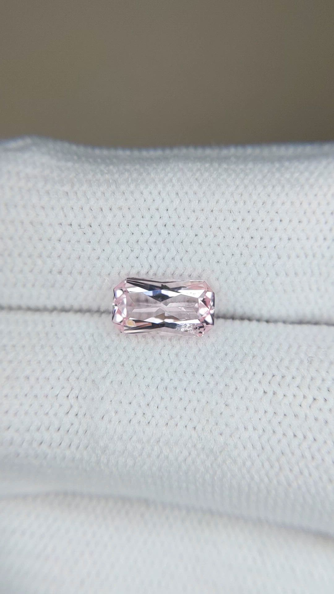 1.07 Ct. Pink Morganite from Brazil Size Video