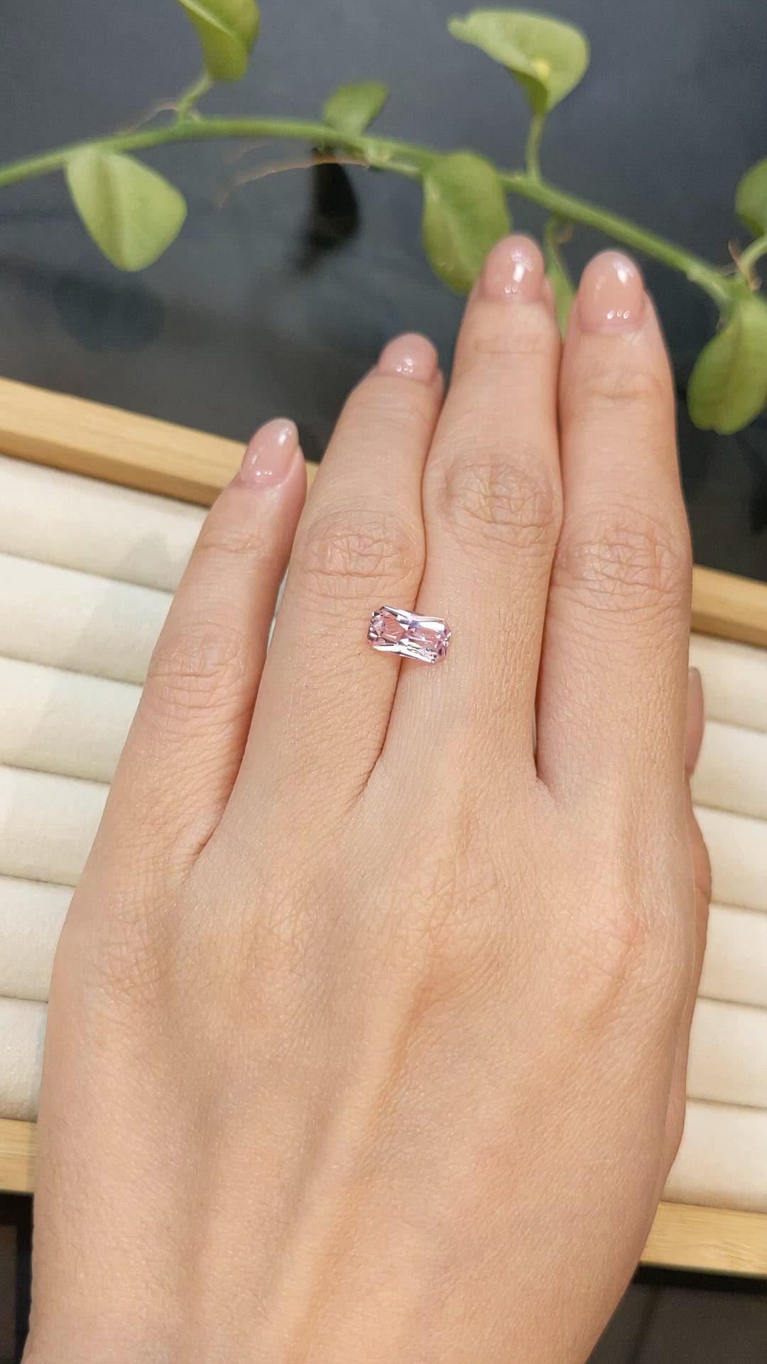 1.07 Ct. Pink Morganite from Brazil Size Video
