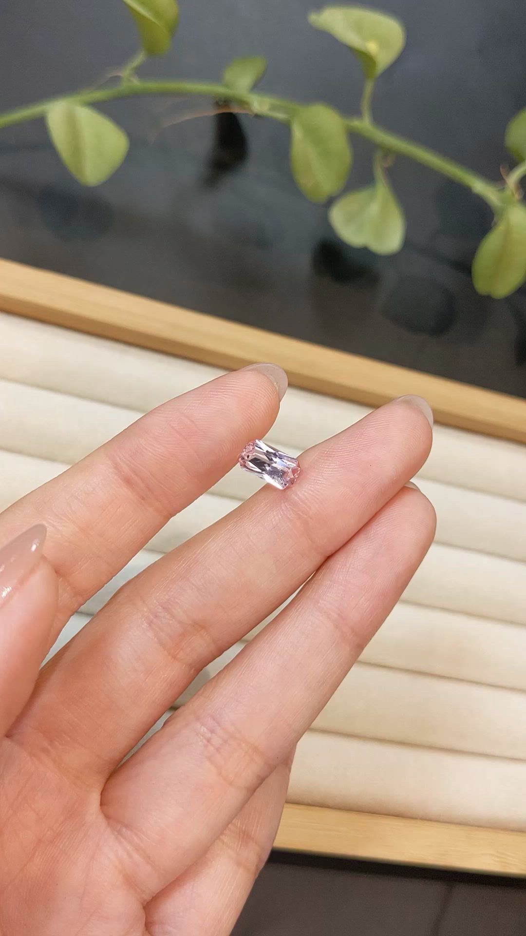 1.07 Ct. Pink Morganite from Brazil Size Video