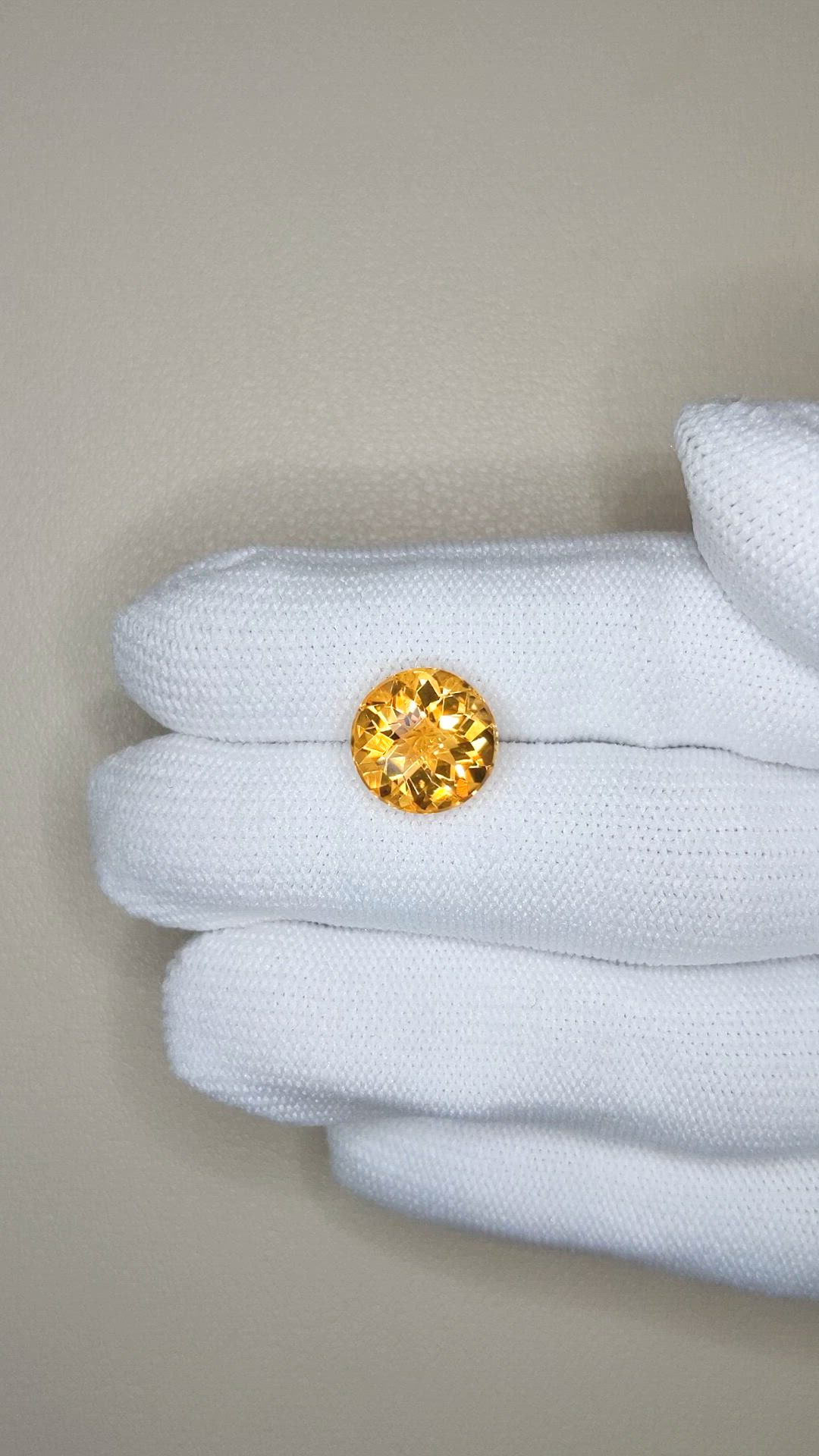 4.86 Ct. Yellow Citrine from Brazil Size Video