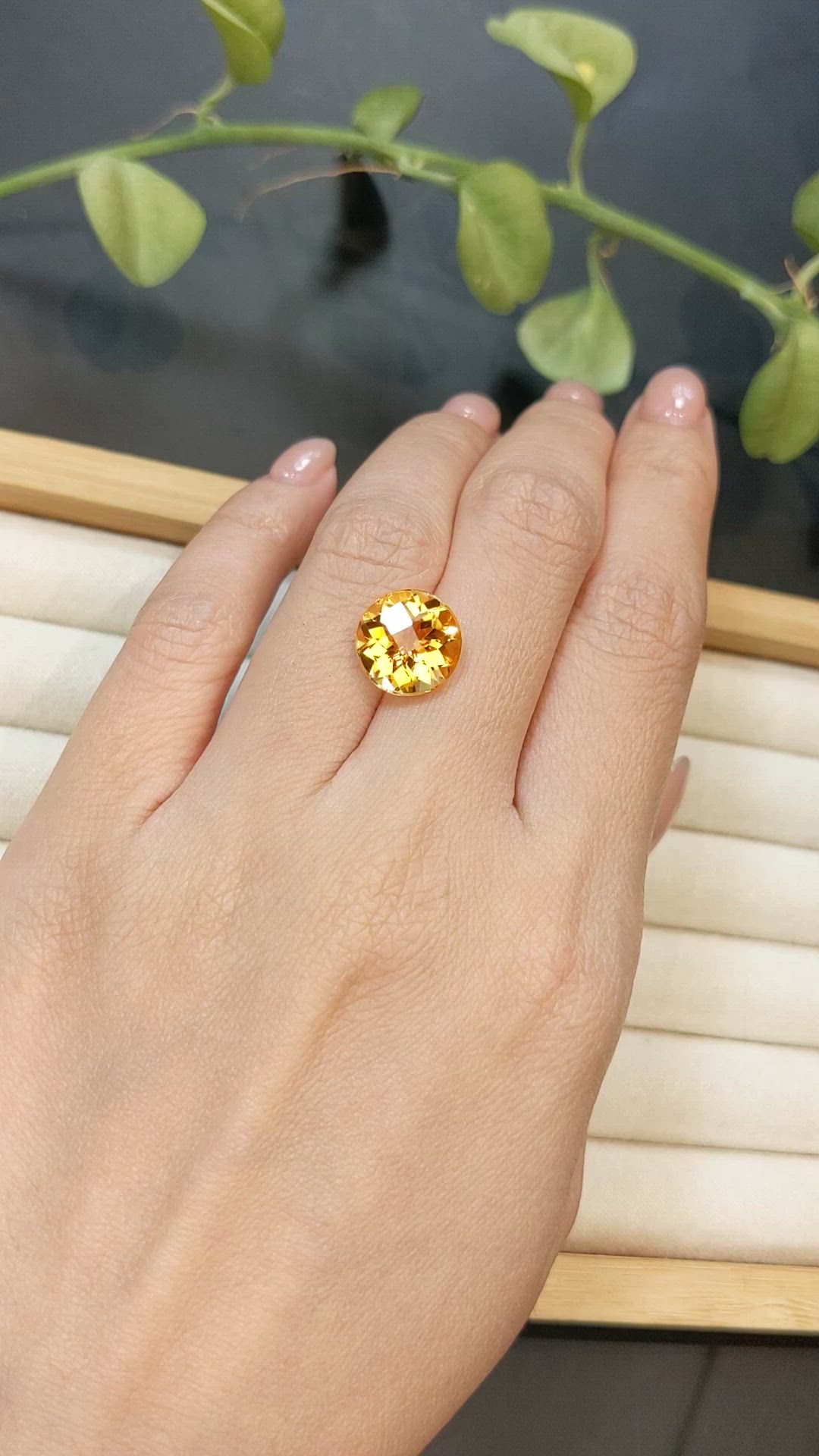 4.86 Ct. Yellow Citrine from Brazil Size Video