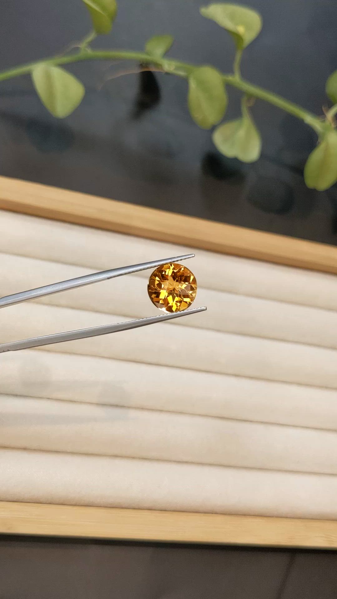4.86 Ct. Yellow Citrine from Brazil Size Video
