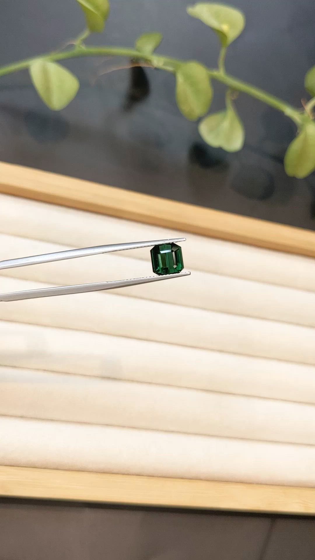 2.67 Ct. Green Tourmaline from Brazil Size Video