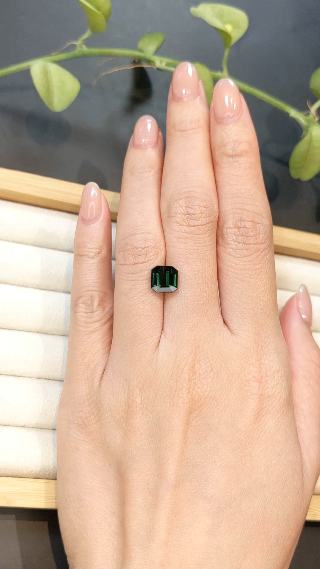 2.67 Ct. Green Tourmaline from Brazil Size Video
