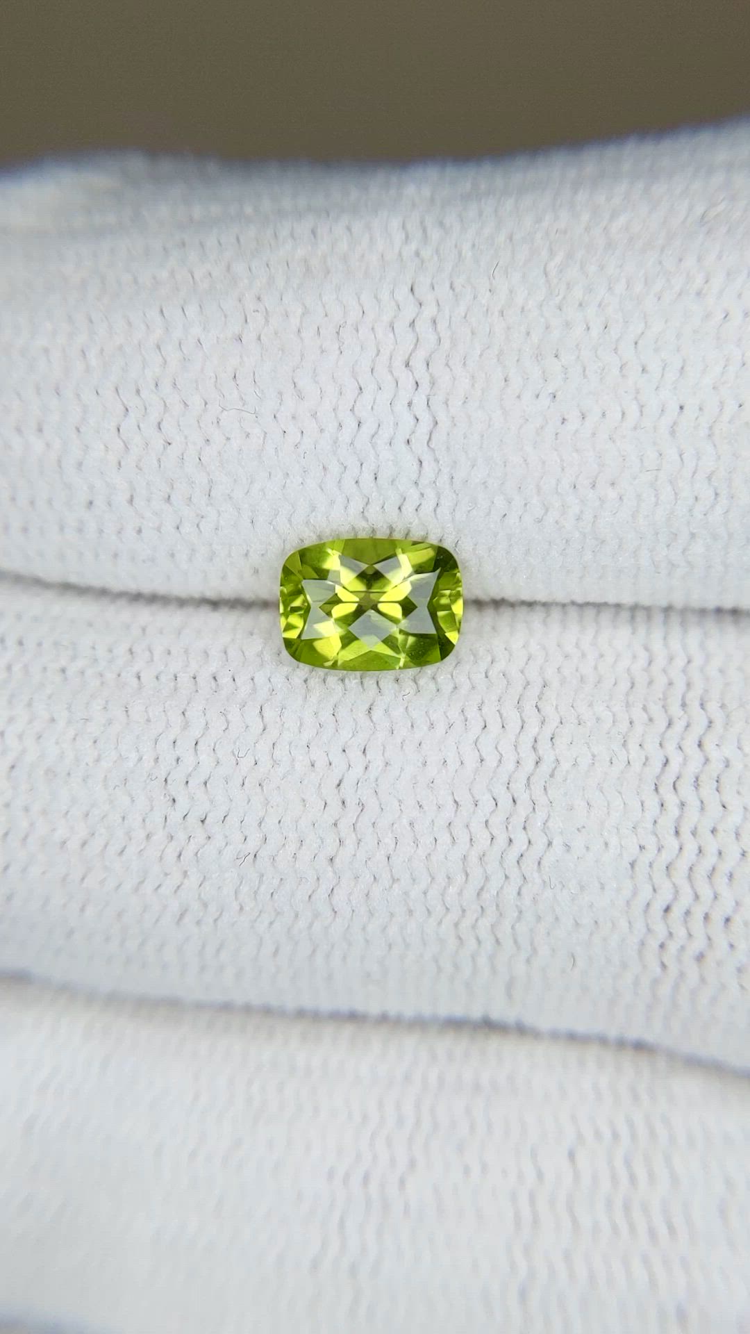 1.06 Ct. Green (Lime Green) Peridot from Burma (Myanmar) Size Video