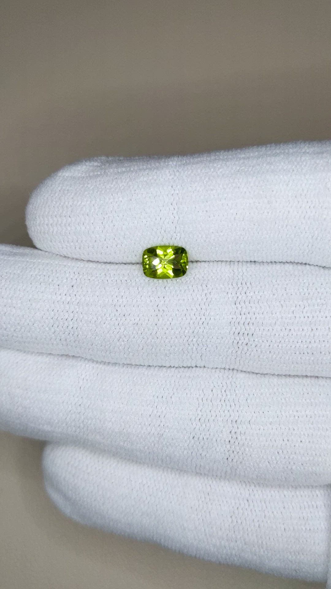 1.06 Ct. Green (Lime Green) Peridot from Burma (Myanmar) Size Video