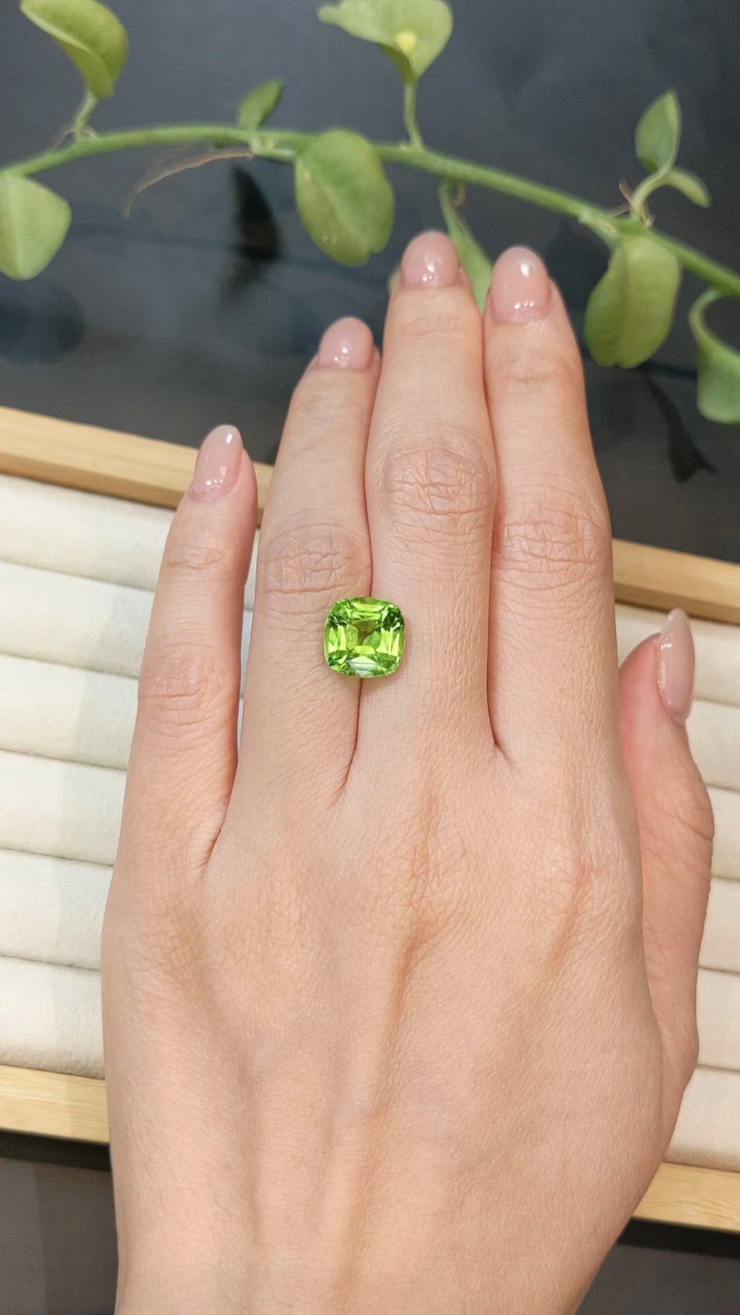 4.73 Ct. Yellowish Green Peridot from Pakistan Size Video