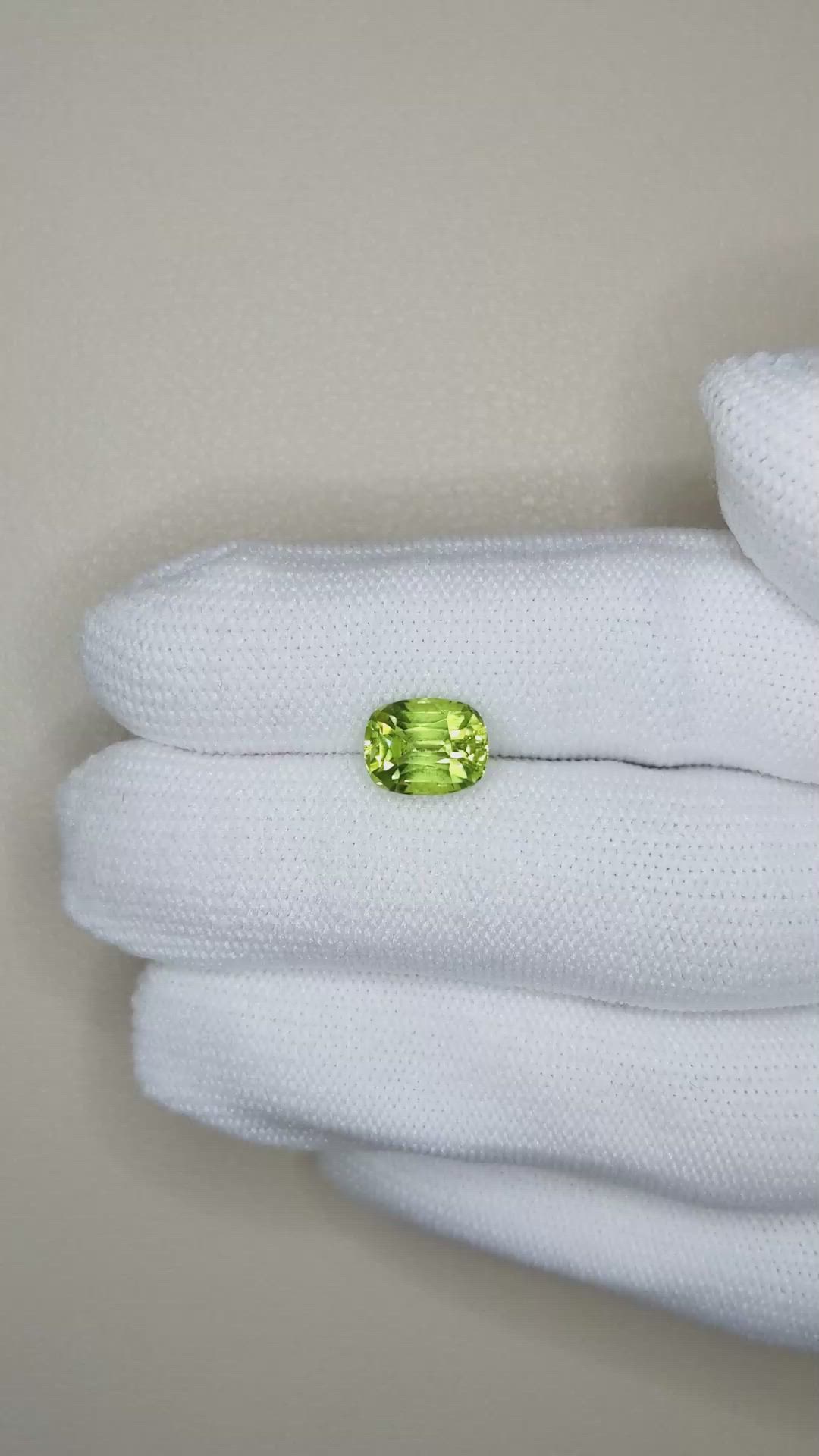 2.61 Ct. Yellowish Green Peridot from Pakistan Size Video