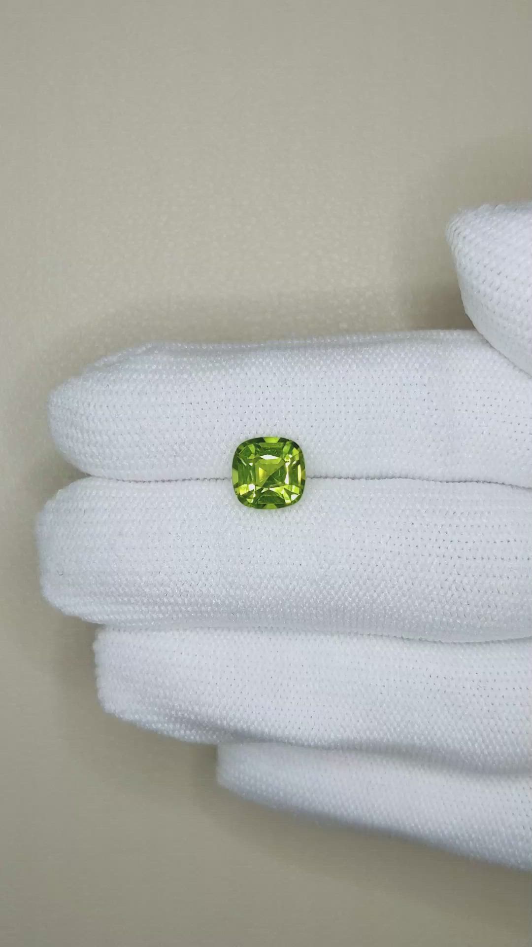 2.38 Ct. Yellowish Green Peridot from Pakistan Size Video